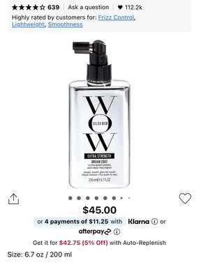 ⭐️NEW⭐️Color Wow Dream Coat 6.7 Fl Oz